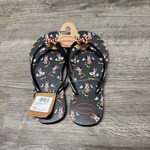 Havaianas Black and Red Minnie Mouse Flip Flops